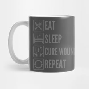 Eat, Sleep, Cure Wounds, Repeat - DnD Spell Print Mug